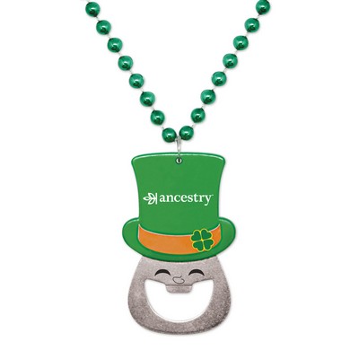 Leprechaun Bottle Opener Medallion Beads